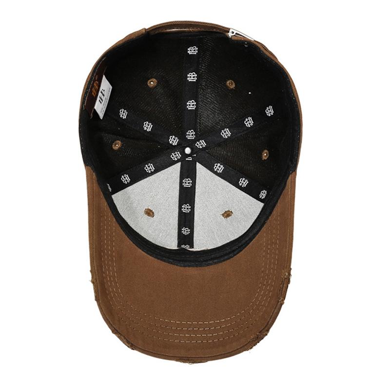 Hole Cotton Hat Embroidered Baseball Cap Unisex Outdoor Sun Hat
