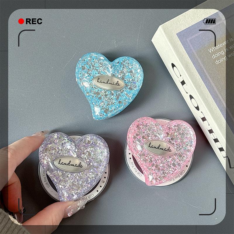 Sequin Airbag Phone Holder with Magsafe Ring and Desktop Support
