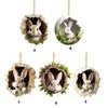 Easters Rabbit Decors Colorful Handmade Easters Ornament Acrylic Texture Suitable for Storefronts and Party Enthusiasts