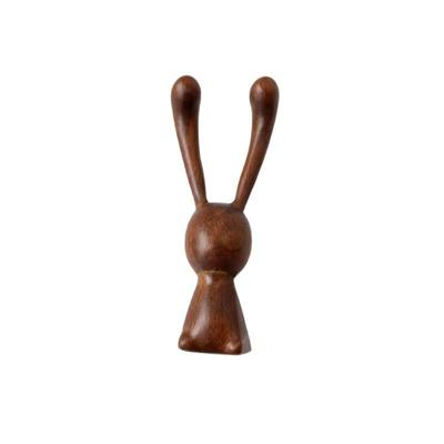 Sandalwood Carving Long-Eared Rabbit Ornament - Cute and Creative Desktop Office Decor