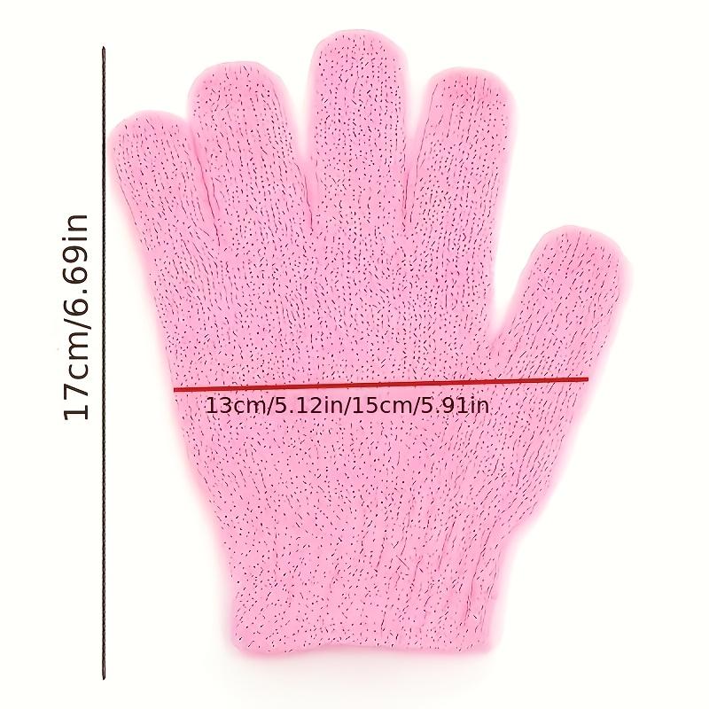 6PCS Exfoliating Bath Gloves Five Finger Shower Mitts Body Scrub Dead Skin Remover Towel