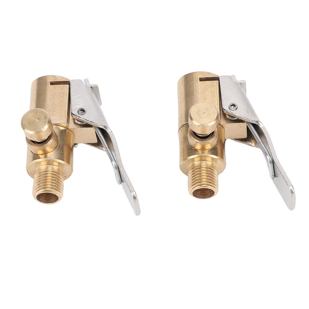2PCS Tire   Chuck with Clip Adapter Brass Locking Tire Inflator Hose Adapter Anti Leakage Clip On Tire Chucks