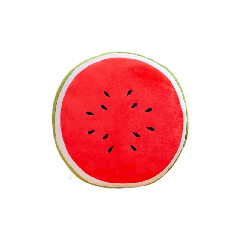 Watermelon Plush Seat Cushion - Fruit Pillow for Office Chair or Sofa