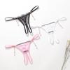 Perlový přívěsek Otevřená tanga Ženy Spodní prádlo Bezrozkrokové výšivky G String Tanga kalhotky Krajka Transparentní Sexy spodní prádlo