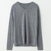 Sinofud Men's 100% Merino Wool Thin V-Neck Knit Sweater