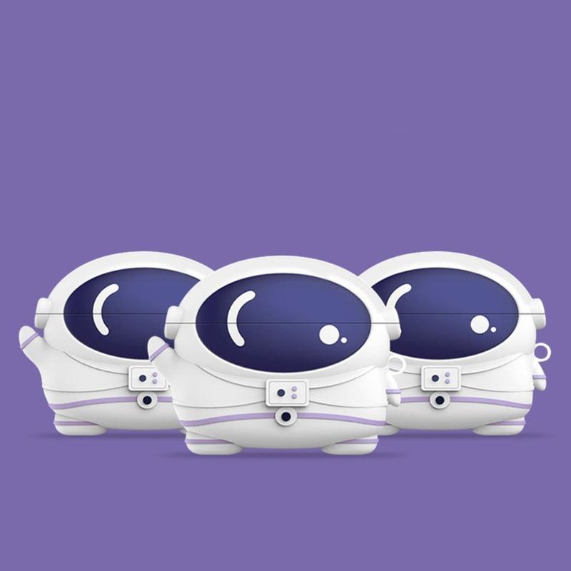 AntiSlip Grip Silicone Protective Case for WF-1000XM6 Wireless Earbuds In Fun Astronauts Shape