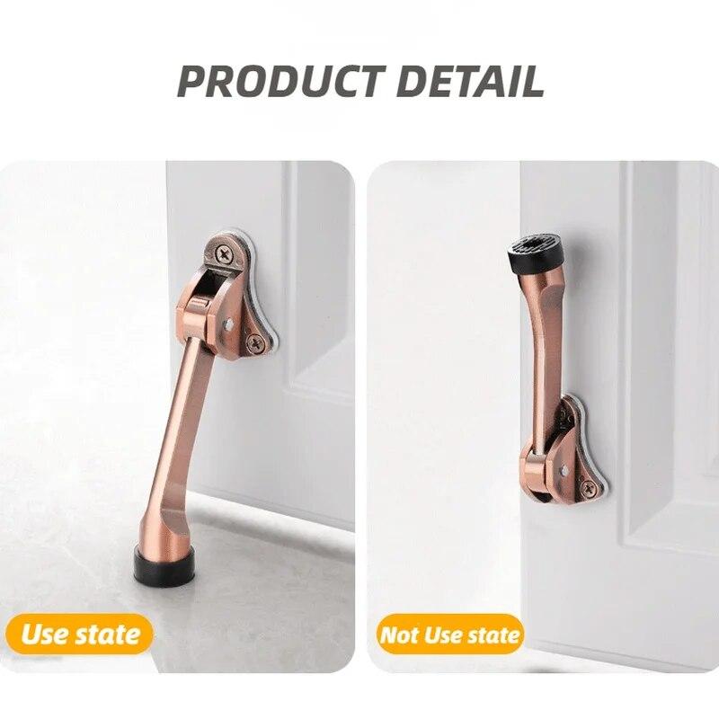 

Door Stopper Anti-theft Door Stopper Kick Down Home Door Holder Rubber Buffer Door Mounted Stopper For Home Tools Accessories