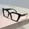 Oversized Cat Eye Glasses Women Stylish Patchwork Rim Optical Frames Trendy Brand Design Blue Light Blocking Eyeglasses