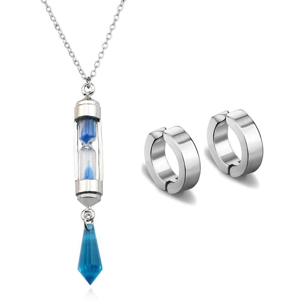 Anime The Case Study of Vanitas Vanitas Earrings No Karte Props Hourglass Earrings Ear Cuff Studs Clip Cosplay Jewelry Gifts