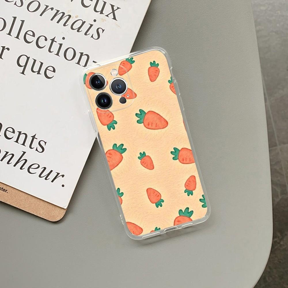 Cute carrots paint Phone Case For iPhone 15 14 13 12 11 Pro Max XS X XR SE 2020 6 7 8 Plus Mini Protective Shell