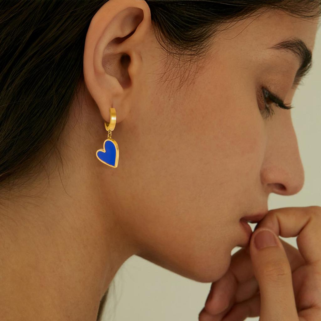 Pendentif Love Beimu pour dames boucle d'oreille dorée tendance style minimaliste adaptée aux fêtes de bijoux boucles d'oreilles pour un usage quotidien