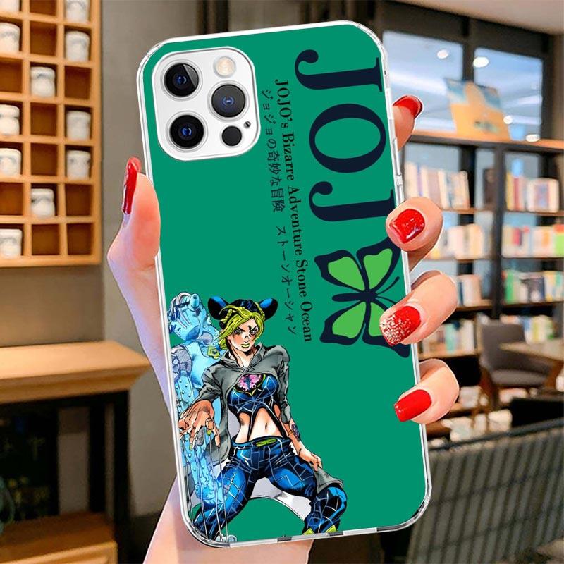 JoJo Bizarre Adventure Jolyne Cujoh Cover Phone Case For iPhone 16 17 Air 15 14 Pro Max 16E Phone Case 13 Mini 12 11 7 SE 8 Prin