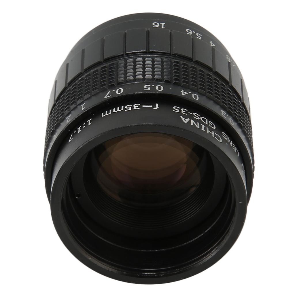 35mm 2/3 Manual Lens F1.7 Large Aperture Fixed Telecine Lens for C Mount Mirrorless Camera