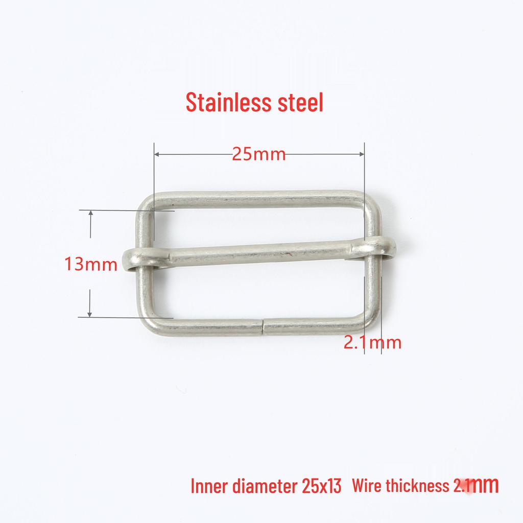Stainless Steel Adjustable D-Ring Buckle - Copper Three-Speed Wire Pull Design
