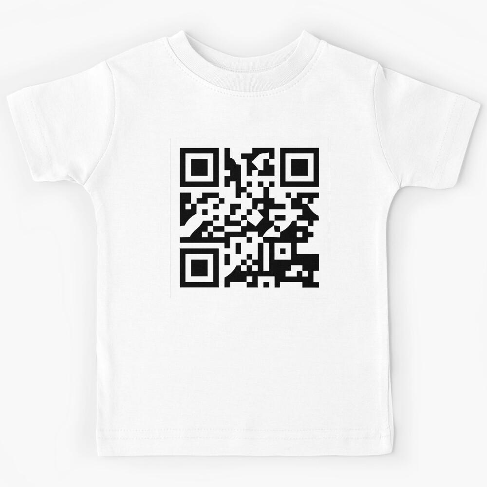Rick Astley Rick Rolled QR Code Kids T-Shirt 170