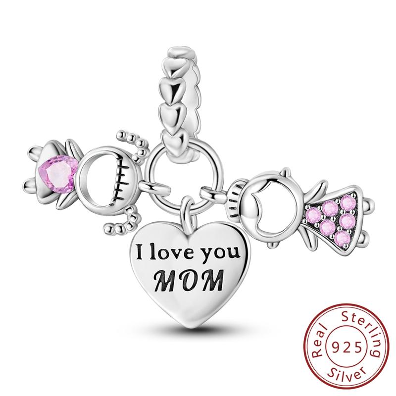 

Copper Love My Sister Charm Forever Boy Girl Pendant Jewellery Fit Original Bracelet For Women Diy Gift