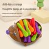 Montessori Hedgehog Puzzle: Educational Toy for Fine Motor Skills & Color Recognition (Ages 0-3)
