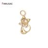 Trendy 14K Real Gold Plated Brass Zircon Charms Earrings Pendants For Jewelry Making Findings Earrings Necklaces Accessories