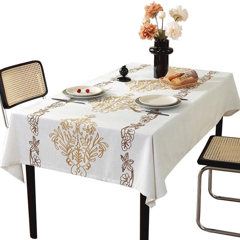 Modern Linen-Look Tablecloth Dining Table Coffee Waterproof Anti-Slip Heat Resistant Decorative Rectangle