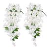 2Pcs Hanging Artificial Bougainvillea Speetabilis UV Resistant Realistic Fake Flower Wedding Party Indoor Outdoor Garden Yard Wall Hanging Faux Bloom