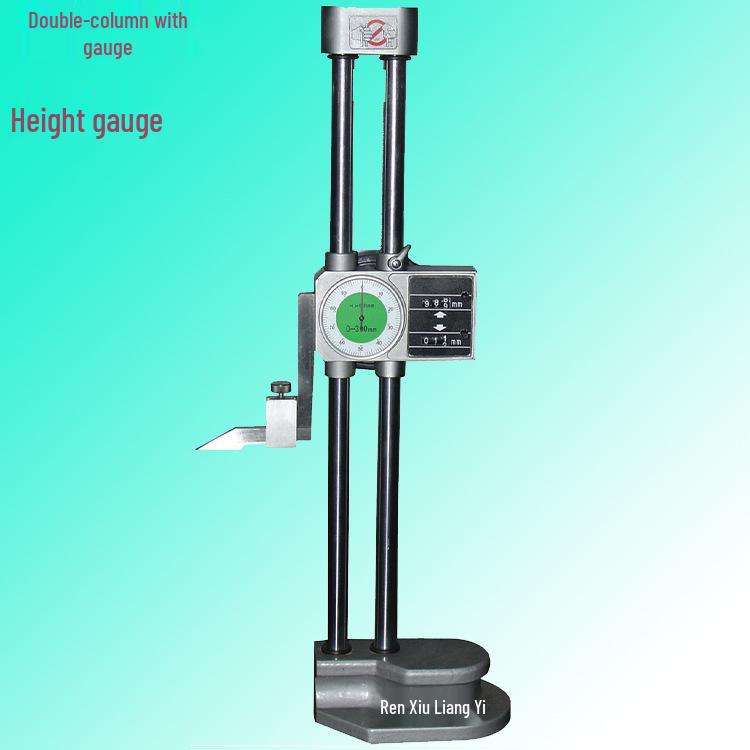 Double Column Dial Height Gauge 0-1000mm - Hand-Crank Ruler 0-1000mm Height Gauge