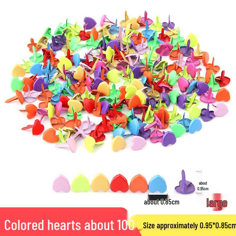 Colorful Children's Handmade Double-Legged Split Brad Nails for DIY Decoration