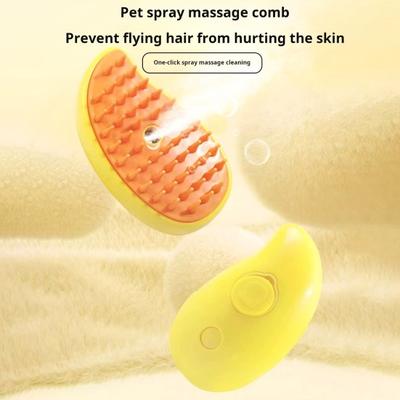 3-In-1 Steam Cat Brush Rechargeable Pet Steaming Brush Cat Grooming Solution with Steam Pet