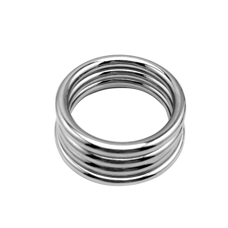 Small Large Male Ball Scrotum Stretcher Metal Penis Lock Cock Ring Bondage Restraint Delay Ejaculation BDSM Sex Toy for Man