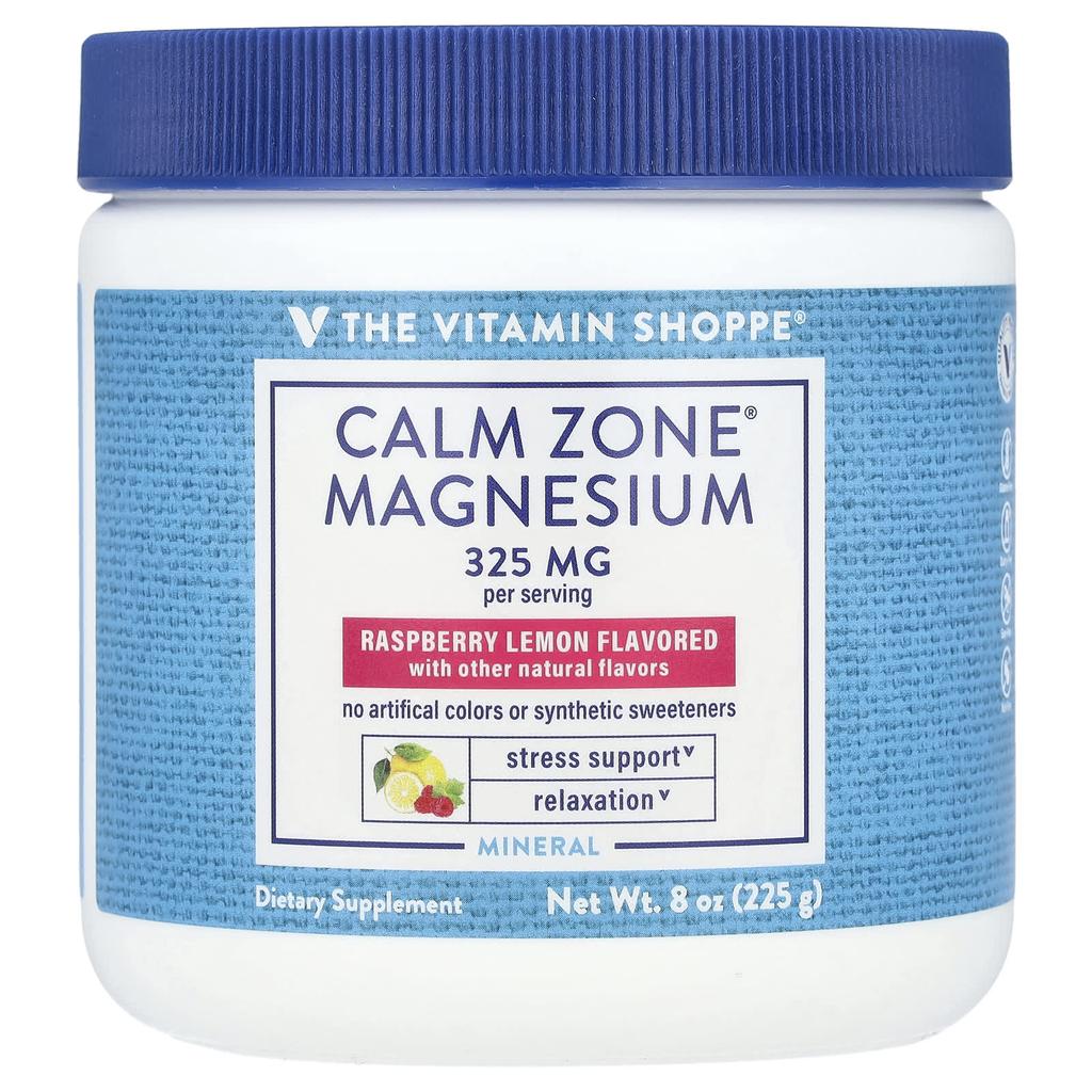 Calm Zone®, Magnesium, Raspberry Lemon, 225G (8Oz)