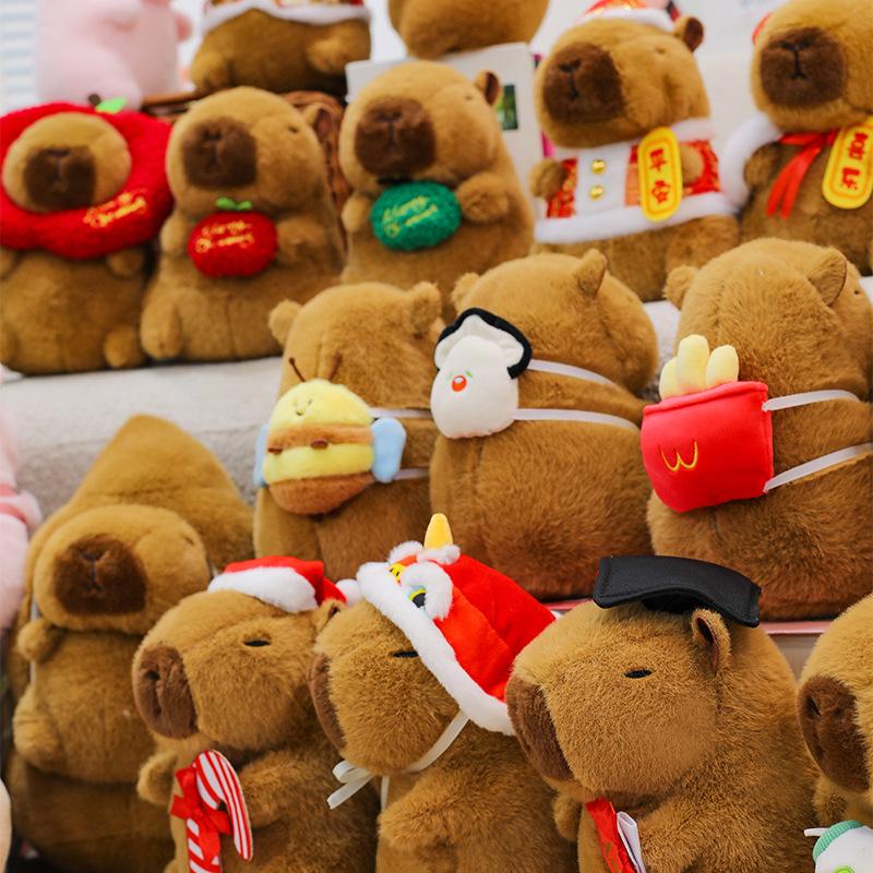Cartoon Capybara Plush Toy Couple - Cute Small Gift Doll