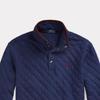 Polo Ralph Lauren SS23 Solid Color Small Pony Embroidered Diamond Pattern Pullover Long Sleeve Sweatshirt Men sweatshirt Blue 710916640-001