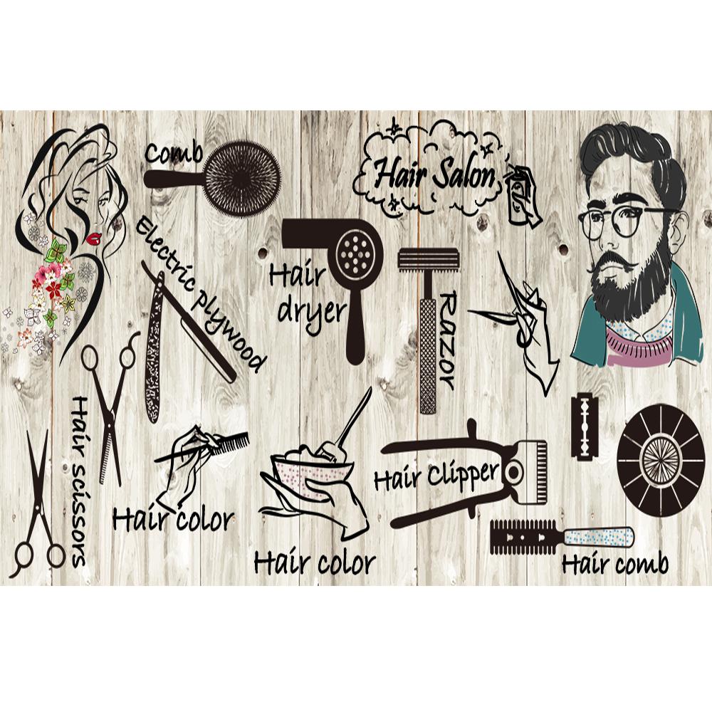 Barber Shop Wallpaper Hair Salon Mural Hairdressing Salon Beauty Salon Nail Shop Wallpaper