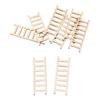 10pcs/lot Mini Wooden Step Ladders, Blank Fairy Garden Ladder Dollhouse Ornament for DIY Craft Art Supplies Painting Home Decor