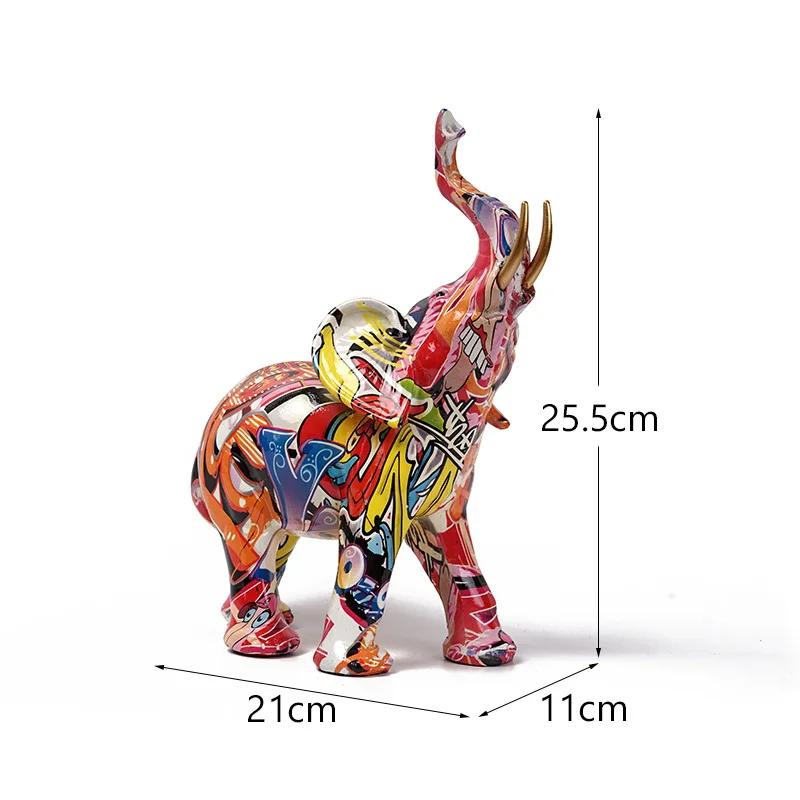 1PC Resin Mother Elephant Ornament Living Room Office Bedroom Home Furnishing Housewarming Gift Elephant Design Sculpture Crafts