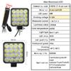 48w/126w Truck Off-road Suv Car Headlights Night Driving Lights Fog Lights 12v/9-30v Led Work Lights Square Spotlights/floodligh