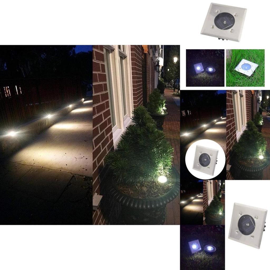 Outdoor Solar Edelstahl Einbauleuchte Rundes Design Für Gartenweg Dekoration