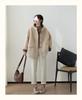 Women's Hooded Lambswool Plush Coat: Versatile Loose Fit, Velvet Lined, Thick and Warm for Autumn/Winter.