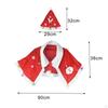 Christmas Cloak Red Velvet Cape with Plush Balls Lace Up Dress W/ Hat Santa Shawl for