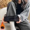 Knitted Fleece Wide-leg Pants Gray Glutinous Rice Pants Women's Pants Drape High Waist Mopping Trousers Slim Straight Casual Pants