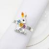 White Rabbit Napkin Buckle Alloy Napkin Rabbit Ring Table Decoration for Home Hotel Cafe Gold