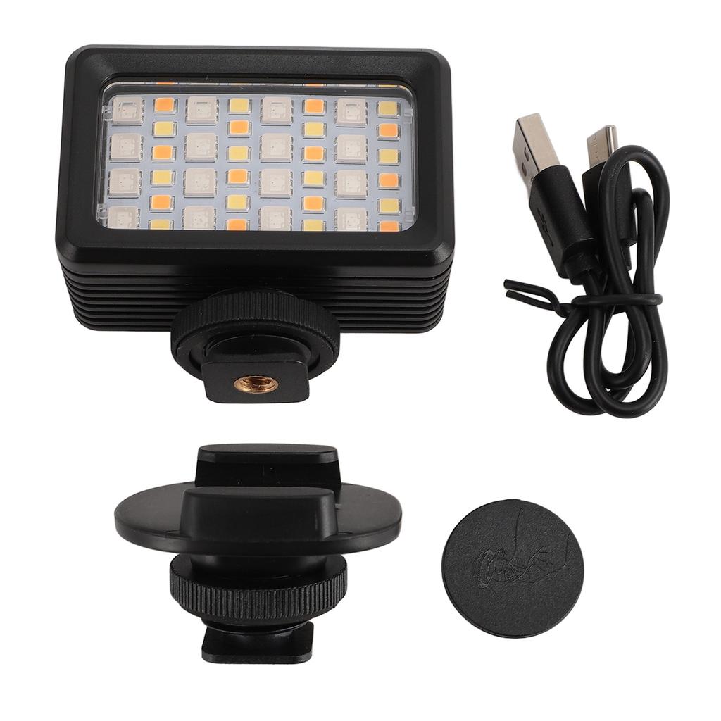 LED Camera Light 40m Waterproof 2700K to 5600K Portable Underwater RGB Video Light for Live