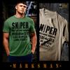 Sniper T-shirt Army Marksman Sharpshooter Expert Rifleman Infantry Job Title Tee