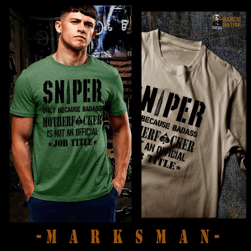

Sniper T-shirt Army Marksman Sharpshooter Expert Rifleman Infantry Job Title tee 2XL