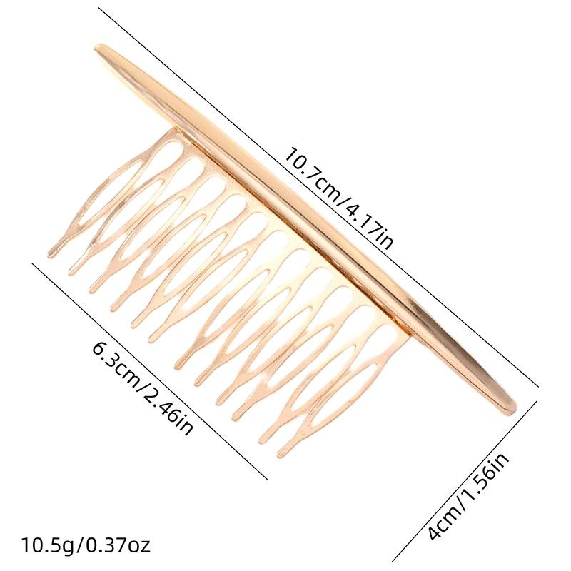 Metal Hair Combs Shiny Fashion Scratch-free Durable Hair Accessories for Girls Bridal Party Wedding Hair Decor