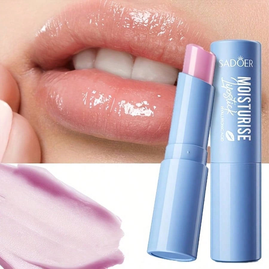 1PC Deep Moisturizing Hyaluronic Lipstick Hyaluronic Acid Lipstick, Glossy Finish, Hypoallergenic, D
