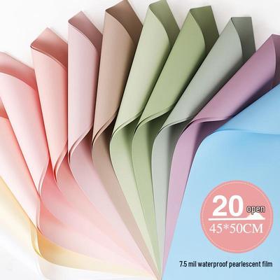 Carta da imballaggio per fiori impermeabile monocolore alla moda Zhuolan per bouquet fai-da-te