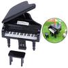 1:12 Dollhouse Miniature Black Wooden Grand Piano With Stool Model Play Toys