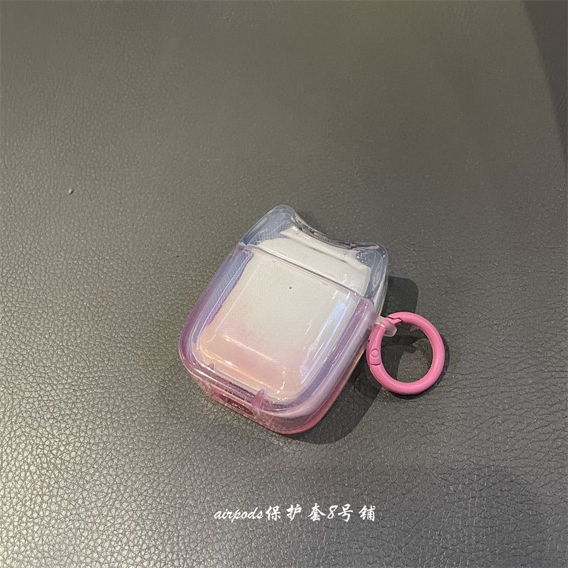 

Blooming Gradient Pure Color Applicable to Apple Airpods1 Generation 2 Generation 3 Generation Pro Bluetooth Earbuds Case Protective Case 4 Generation Apple Airpods 3 Pink Earphone Case