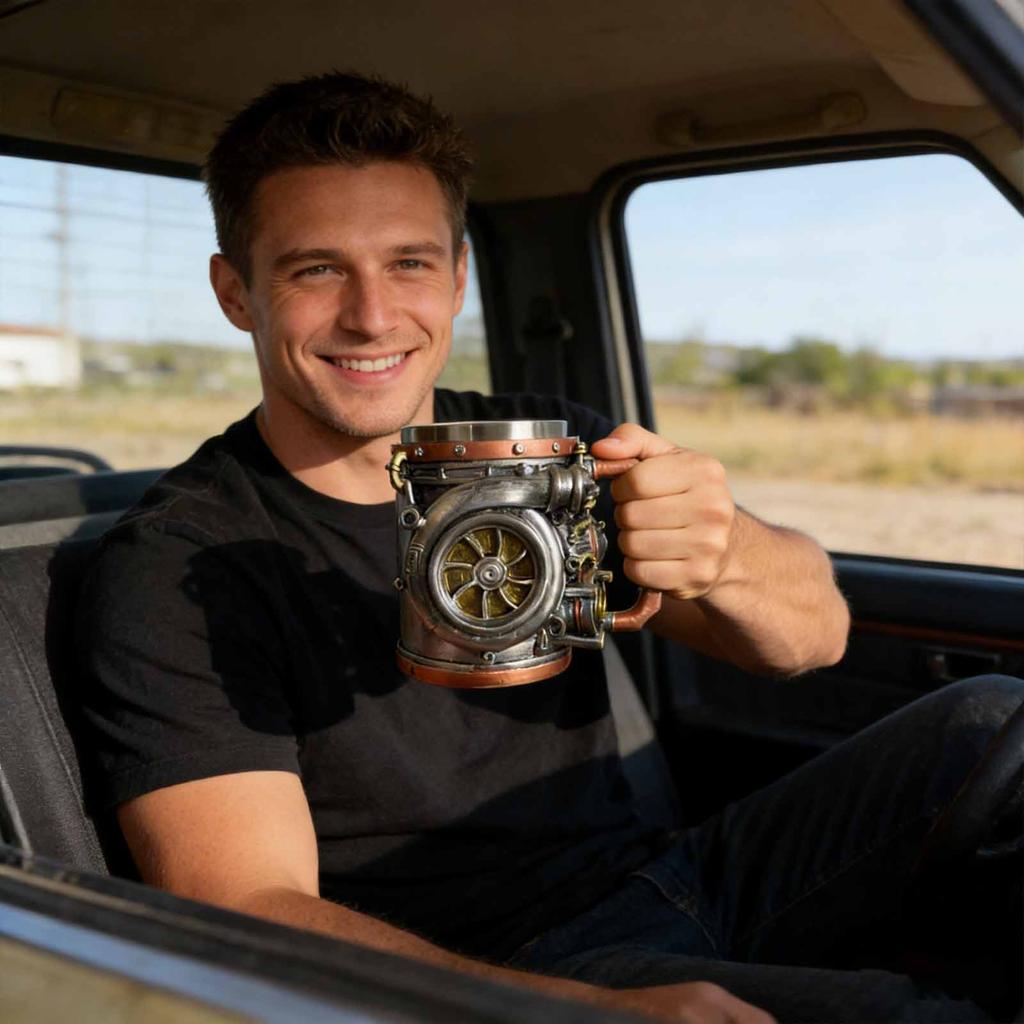 10,14 oz Kaffeetasse mit Motor-Thema, Personalisierte Kaffeetasse, Kreative Kaffeetasse mit Automotor, Ein Perfektes Geschenk für Autoenthusiasten.