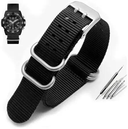 

hot top Nylon watch strap for Luminox 3051 3150 watchband 22mm 23mm black green watch band waterproof sport strap 23mm